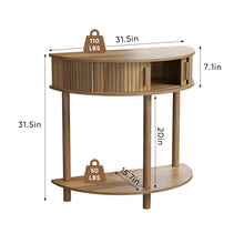 Load image into Gallery viewer, Half Moon Console Table For Living Room - Walnut
