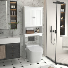 Load image into Gallery viewer, Over The Toilet Storage Cabinet, Bathroom Space Saver With Adjustable Shelf - White