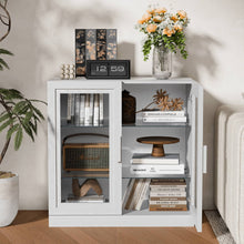 Load image into Gallery viewer, Wood Accent Cabinet With Two Doors - White