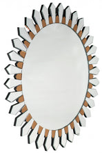 Load image into Gallery viewer, 43" Round Glass Framed Accent Mirror - Gold
