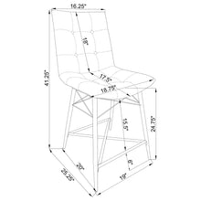 Load image into Gallery viewer, Counter Height Stools & Padded Seat (Set of 2)