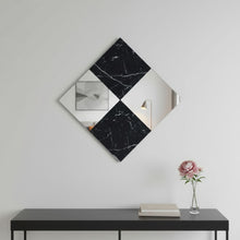 Load image into Gallery viewer, 32" Square composite Framed Accent Mirror - Black / Gray