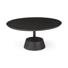 Load image into Gallery viewer, Wooden Pedestal Base Coffee Table - Black