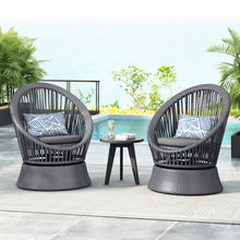 Load image into Gallery viewer, Modern Swivel Wicker Lounge Chair With Round Design