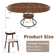 Load image into Gallery viewer, Round Extendable Dining Table Set With Chairs