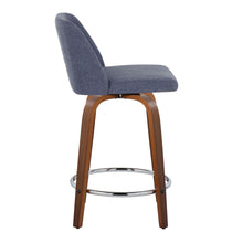 Load image into Gallery viewer, Toriano - Mid Century Modern Fixed Height Counter Stool With Swivel With Round Footrest (Set of 2)