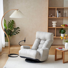 Load image into Gallery viewer, Adjustable Swivel Lounge Chair With 360 Degree Rotating Seat And Headrest Support