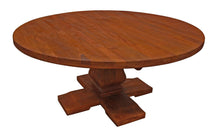 Load image into Gallery viewer, 70" Rounded Solid Wood Dining Table - Brown