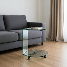 Load image into Gallery viewer, Glass Round End Table - Clear