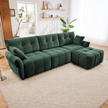 Load image into Gallery viewer, Sofa Set With Ottoman And Pillows, Textured, High Resilience Cushions