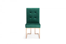 Load image into Gallery viewer, Tufted And Rose Upholstered Velvet Dining Side Chairs (Set of 2) - Green