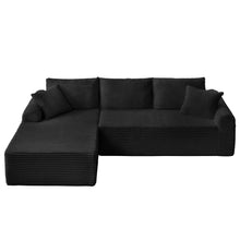 Load image into Gallery viewer, Modular Sectional With Arched Armrests, Includes 3 Back Cushions & 2 Throw Pillows
