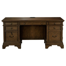 Load image into Gallery viewer, Stigham - 5 Drawer Credenza Office Desk - Oak