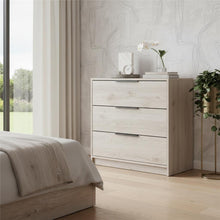 Load image into Gallery viewer, Wood Three Drawer Dresser - Light Gray