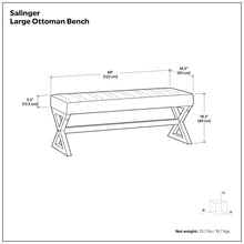 Load image into Gallery viewer, Salinger - Large Upholstered Ottoman Bench