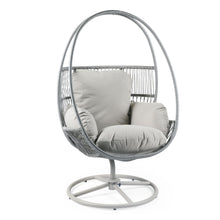 Load image into Gallery viewer, Reno - Outdoor Wicker Swivel Lounge Chair - Light Gray