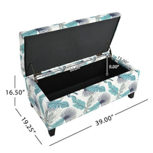 Load image into Gallery viewer, Charming Floral Storage Ottoman With Upholstered Fabric