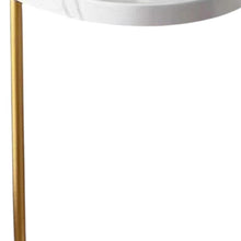 Load image into Gallery viewer, Faux Marble Metal Oval End Tables (Set of 2) - White / Gold