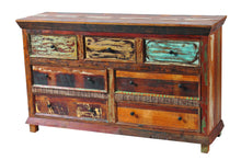Load image into Gallery viewer, Solid Wood Seven Drawer Triple Dresser - Brown
