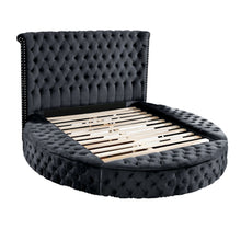 Load image into Gallery viewer, Hazel - Queen Size Tufted Storage Bed & Bluetooth Speakers, USB Port - Black