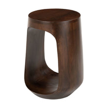 Load image into Gallery viewer, 18" Solid Wood Round Pedestal End Table - Brown