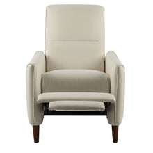 Load image into Gallery viewer, Upholstered Push Recliner Chair With Rubber Wood Legs For Living Room