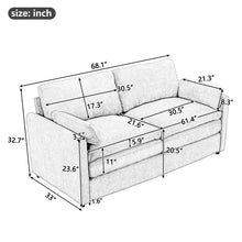 Load image into Gallery viewer, Cozy Upholstered Cushion Loveseat Sofa For Living Room