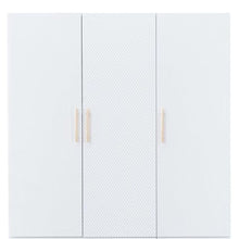 Load image into Gallery viewer, 74" Four Door Three Drawer Combo Dresser - White