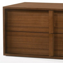 Load image into Gallery viewer, Modern Nightstand With Two Integrated Drawers - Walnut