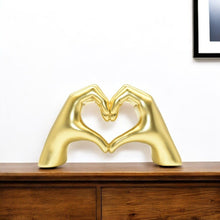 Load image into Gallery viewer, Heart Hands Tabletop Sculpture - Gold