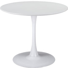 Load image into Gallery viewer, 35" Steel Pedestal Base Dining Table - White