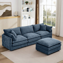 Load image into Gallery viewer, Modular L-Shaped Sectional Sofa With Movable Ottoman