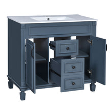Load image into Gallery viewer, Bathroom Vanity With Top Sink, Mirror Cabinet, 2 Soft Closing Doors & 2 Drawers