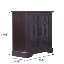 Load image into Gallery viewer, Modern Sideboard With Tempered Glass Doors - Ox Blood Red