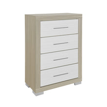 Load image into Gallery viewer, 31" Wood Four Drawer Dresser - Natural And White