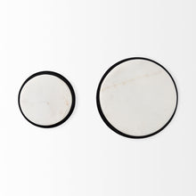 Load image into Gallery viewer, Marble Sphere Decorative Wall Sculpture (Set of 2) - White