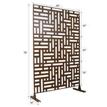 Load image into Gallery viewer, Decorative Freestanding Metal Privacy Screen For Indoor & Outdoor Use