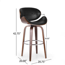 Load image into Gallery viewer, Lumos - Mid Century Modern Upholstered Swivel Barstool