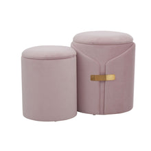 Load image into Gallery viewer, Dahlia - Contemporary / Glam Nesting Ottoman Set