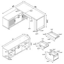 Load image into Gallery viewer, Rodger - L Shape Office Desk With Storage, Workstation For Home Or Office - Walnut