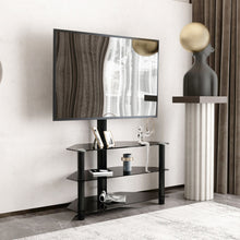 Load image into Gallery viewer, Multi-Function TV Stand Height Adjustable Bracket Swivel 3 Tier - Black