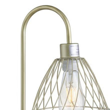 Load image into Gallery viewer, Bedside Table Lamp With Gold Cage Shade - Gold