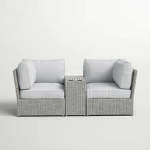 Load image into Gallery viewer, Outdoor Wicker Loveseat With Cushions