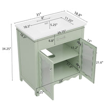 Load image into Gallery viewer, Modern Bathroom Vanity With Tempered Glass Doors