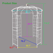 Load image into Gallery viewer, Metal Garden Arch Iron Garden Arbors Gazebo Dia High Birdcage Shape Pergola Pavilion For Wedding Ceremony