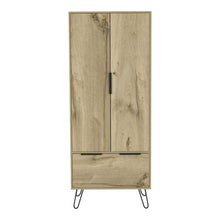 Load image into Gallery viewer, 74" Wood Two Door Single Drawer Combo Dresser - Oak