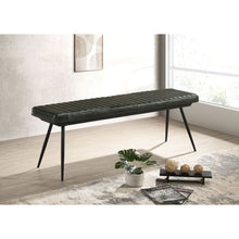 Load image into Gallery viewer, Tufted Cushion Side Bench With Tapered Legs