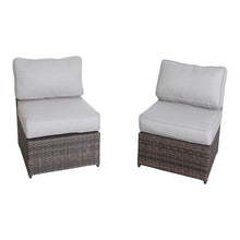 Load image into Gallery viewer, Outdoor Wicker Sectional With Weather Resistant Cushions And Table