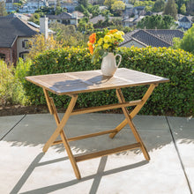 Load image into Gallery viewer, Blissique - Outdoor Foldable Wood Dining Table With Slat Design