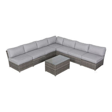 Load image into Gallery viewer, Comfortable Modern Patio Rattan Sectional Set With Cushions